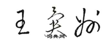 駱恆光王異州草書個性簽名怎么寫