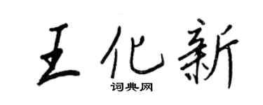 王正良王化新行書個性簽名怎么寫