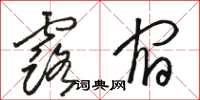 駱恆光露宿草書怎么寫