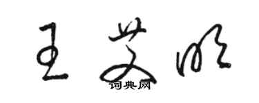 駱恆光王艾明草書個性簽名怎么寫