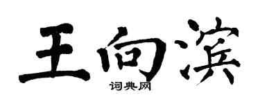 翁闓運王向濱楷書個性簽名怎么寫