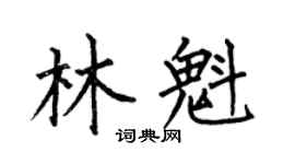 何伯昌林魁楷書個性簽名怎么寫
