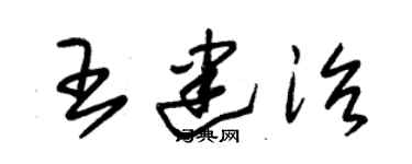 朱錫榮王建治草書個性簽名怎么寫