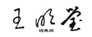 駱恆光王明瑩草書個性簽名怎么寫