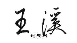 駱恆光王溪行書個性簽名怎么寫