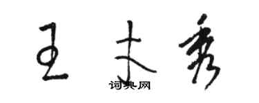 駱恆光王才秀草書個性簽名怎么寫