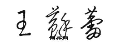 駱恆光王蘇蕾草書個性簽名怎么寫