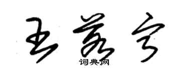 朱錫榮王若寧草書個性簽名怎么寫