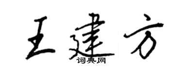 王正良王建方行書個性簽名怎么寫