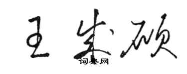 駱恆光王成碩草書個性簽名怎么寫