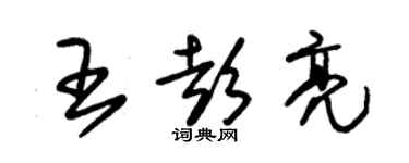 朱錫榮王彭亮草書個性簽名怎么寫