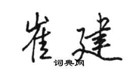 駱恆光崔建行書個性簽名怎么寫