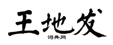 翁闓運王地發楷書個性簽名怎么寫