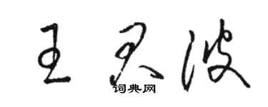 駱恆光王君波草書個性簽名怎么寫