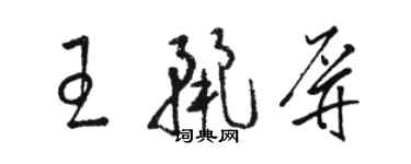 駱恆光王麗屏草書個性簽名怎么寫