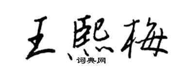 王正良王熙梅行書個性簽名怎么寫
