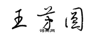 梁錦英王芳圓草書個性簽名怎么寫