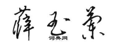 駱恆光薛玉蘭草書個性簽名怎么寫