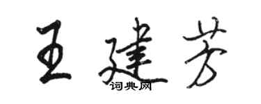 駱恆光王建芳行書個性簽名怎么寫