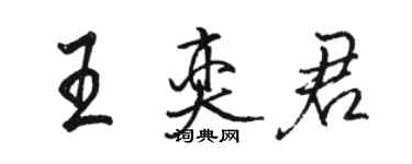 駱恆光王奕君行書個性簽名怎么寫