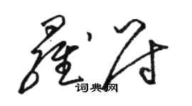 駱恆光羅尉草書個性簽名怎么寫