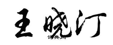 胡問遂王曉汀行書個性簽名怎么寫