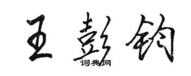 駱恆光王彭鈞行書個性簽名怎么寫