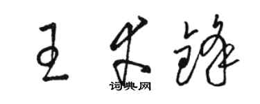 駱恆光王幸鋒草書個性簽名怎么寫