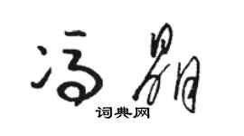 駱恆光馮晶草書個性簽名怎么寫