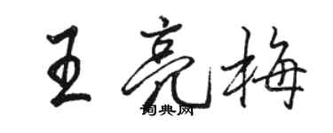 駱恆光王亮梅行書個性簽名怎么寫