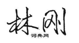 駱恆光林剛行書個性簽名怎么寫