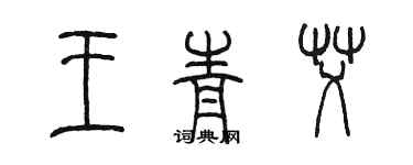 陳墨王青艾篆書個性簽名怎么寫