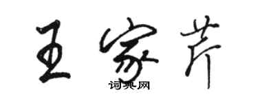 駱恆光王家芹行書個性簽名怎么寫