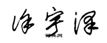 朱錫榮徐宇澤草書個性簽名怎么寫