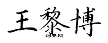 丁謙王黎博楷書個性簽名怎么寫