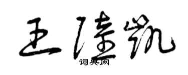 曾慶福王陸凱草書個性簽名怎么寫