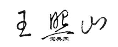 駱恆光王照山草書個性簽名怎么寫