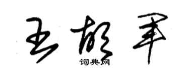 朱錫榮王胡軍草書個性簽名怎么寫