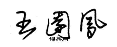 朱錫榮王園鳳草書個性簽名怎么寫