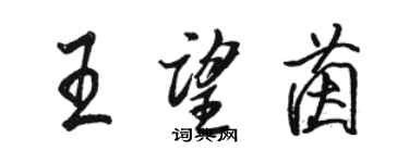 駱恆光王望茵行書個性簽名怎么寫