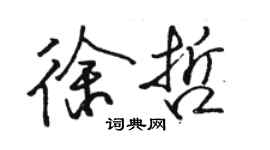 駱恆光徐哲行書個性簽名怎么寫