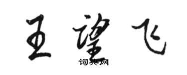 駱恆光王望飛行書個性簽名怎么寫
