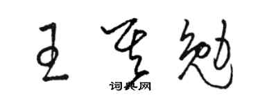 駱恆光王其勉草書個性簽名怎么寫