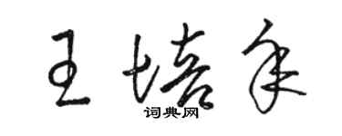 駱恆光王培年草書個性簽名怎么寫