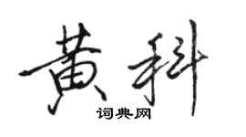 駱恆光黃科行書個性簽名怎么寫