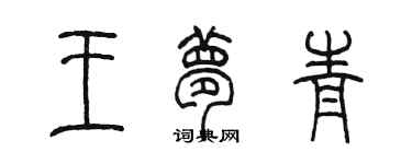 陳墨王夢青篆書個性簽名怎么寫