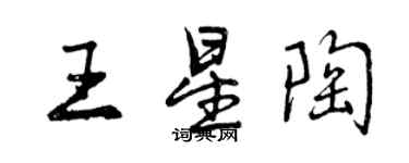 曾慶福王星陶行書個性簽名怎么寫