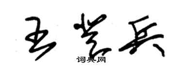 朱錫榮王登兵草書個性簽名怎么寫