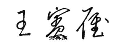 駱恆光王賓雁草書個性簽名怎么寫