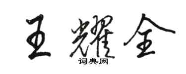 駱恆光王耀全行書個性簽名怎么寫